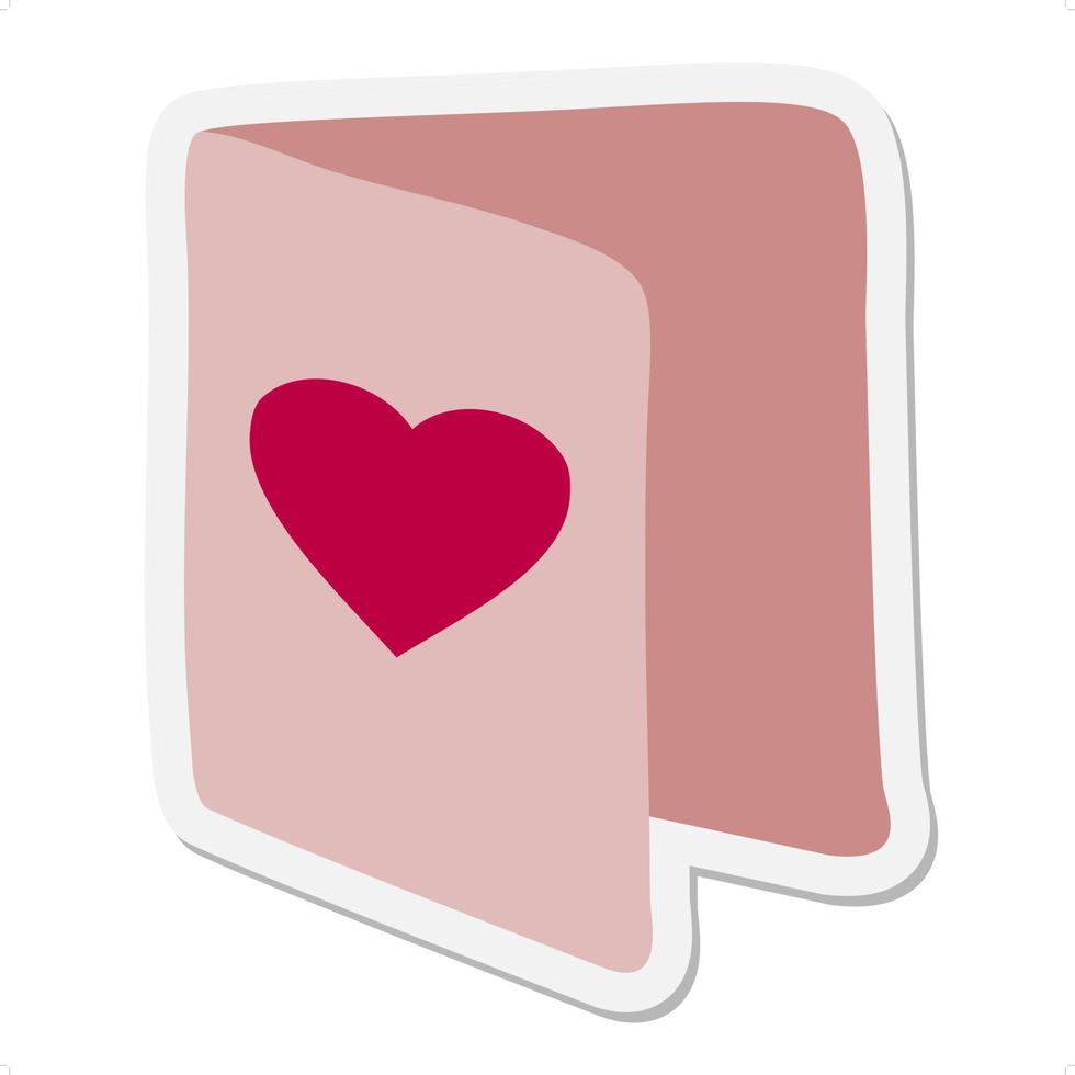 valentine card sticker vector