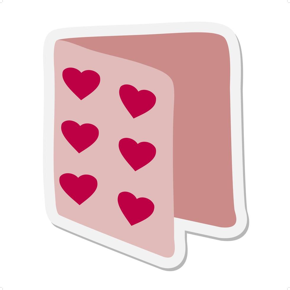 valentine card sticker vector