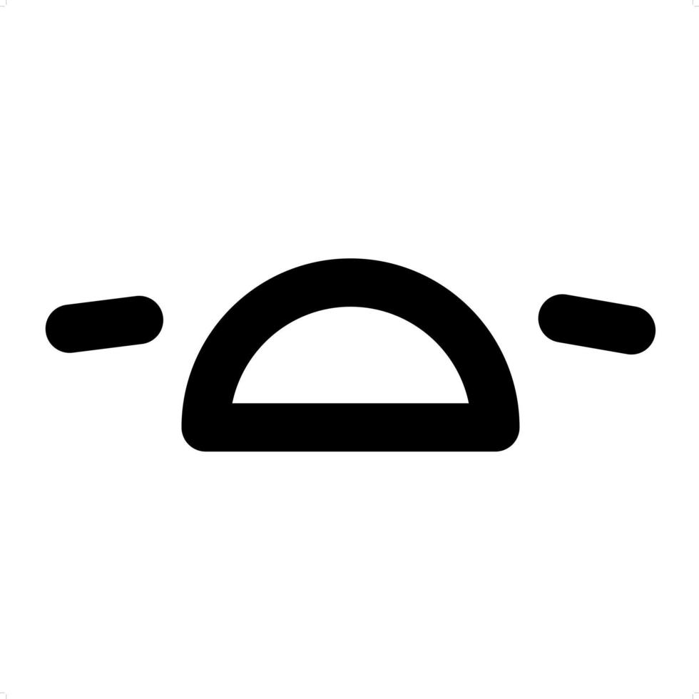 unhappy face icon vector