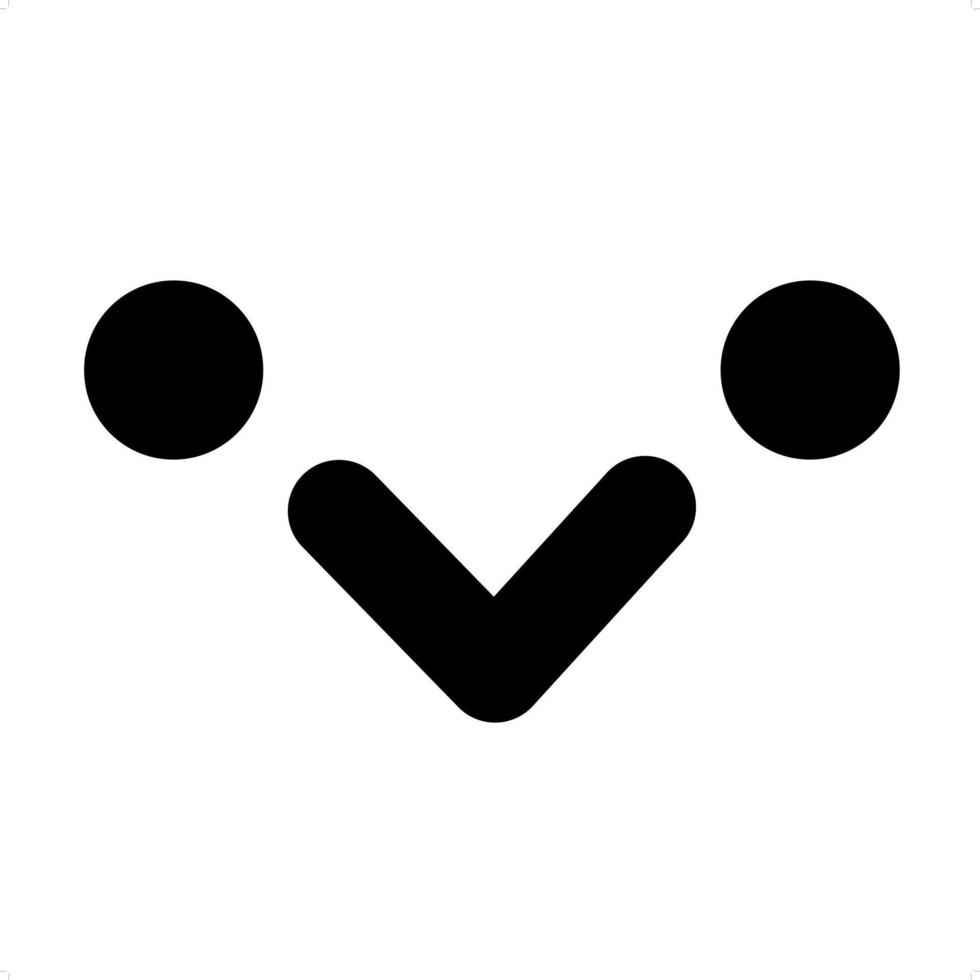 simple bird face icon vector