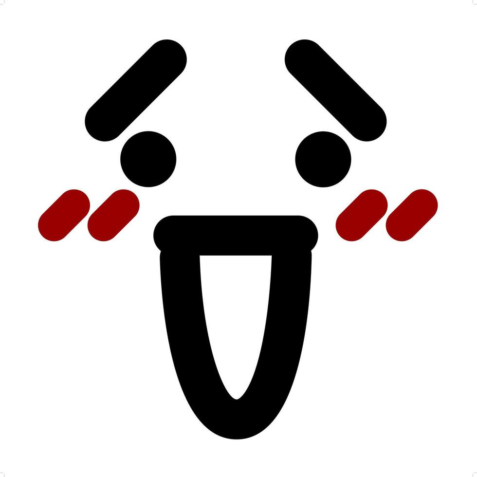 happy surprised face icon vector