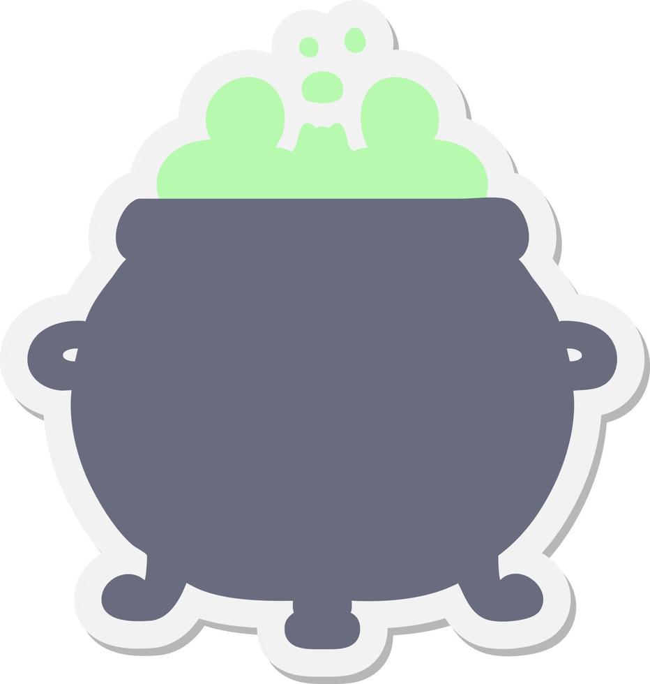 bubbling cauldron sticker vector