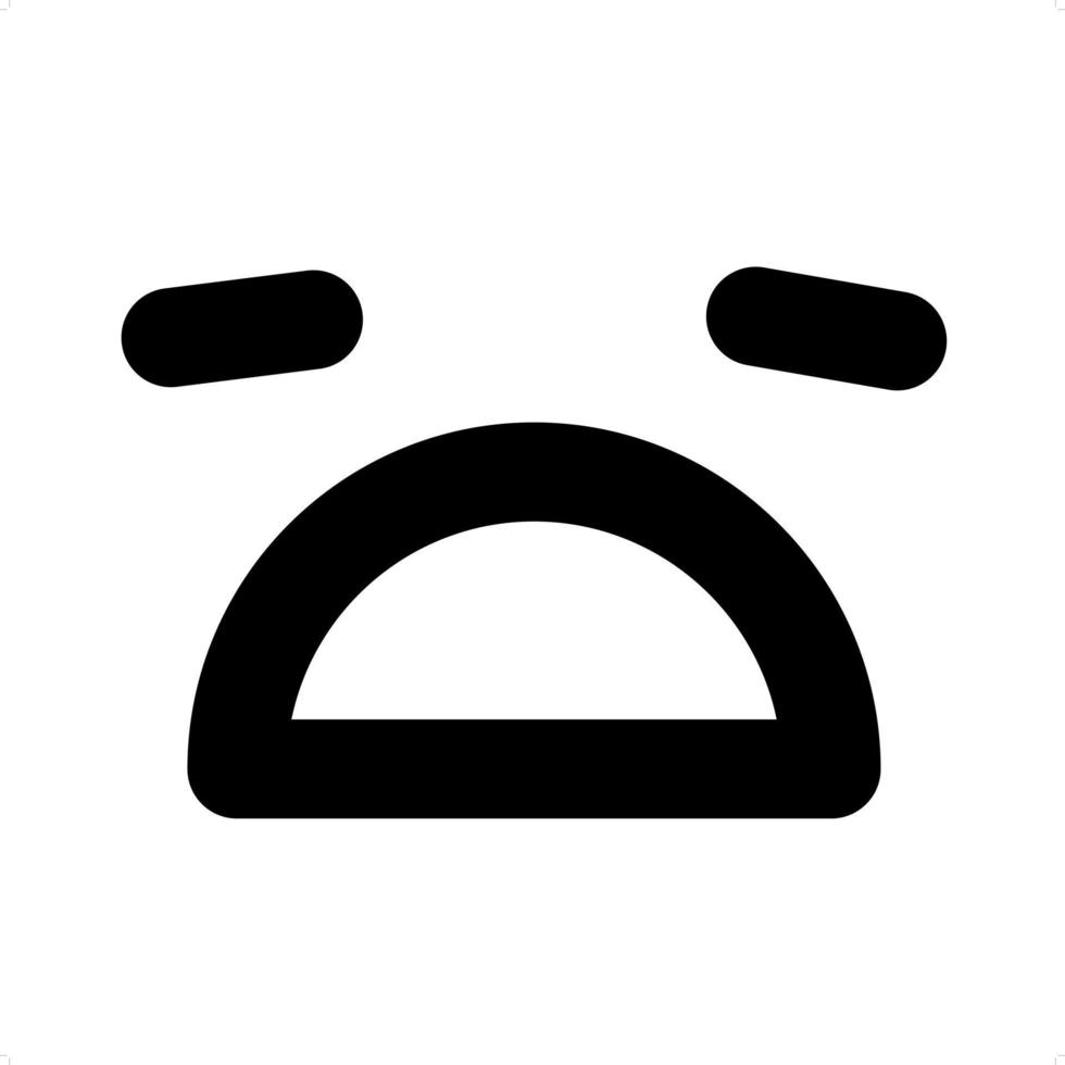 depressed face icon vector