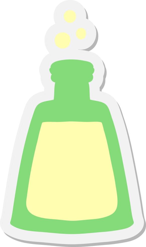 bubbling potion bottle sticker vector