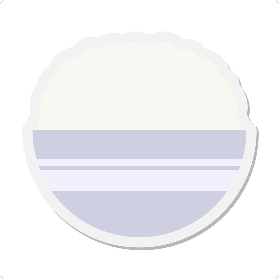 bowl of rice sticker vector