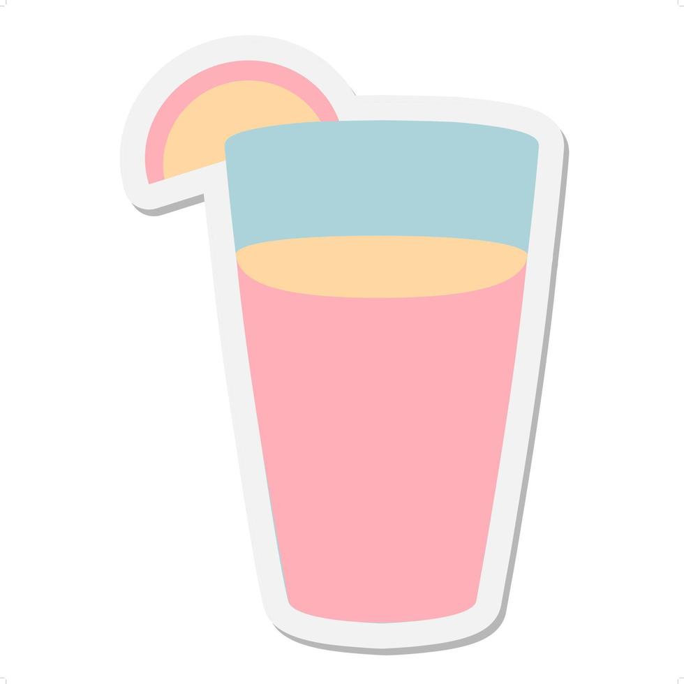 tropical drink sticker vector