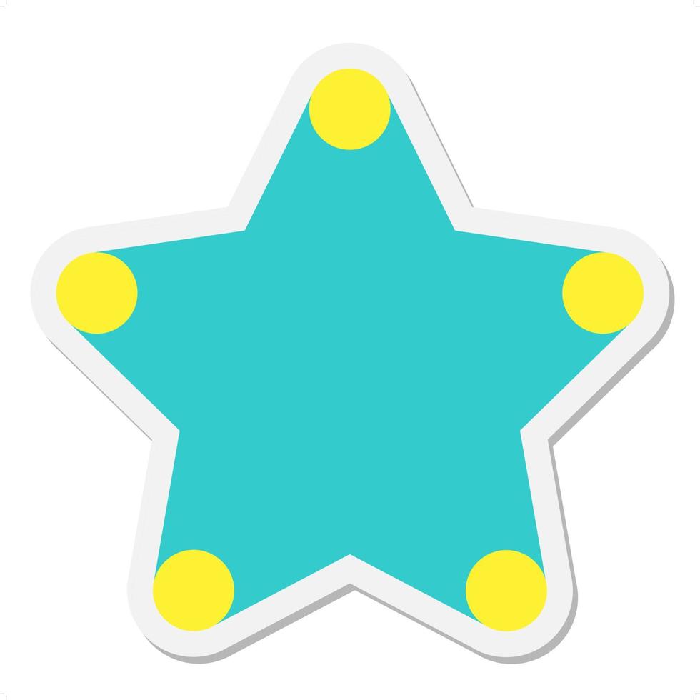 star decorative element sticker vector