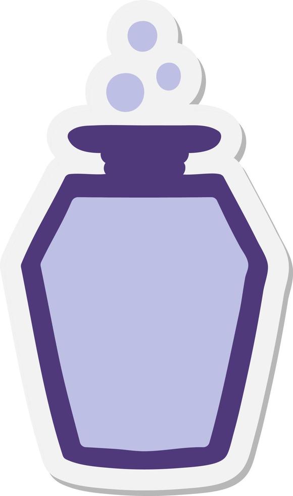 cartoon potion bottle sticker vector