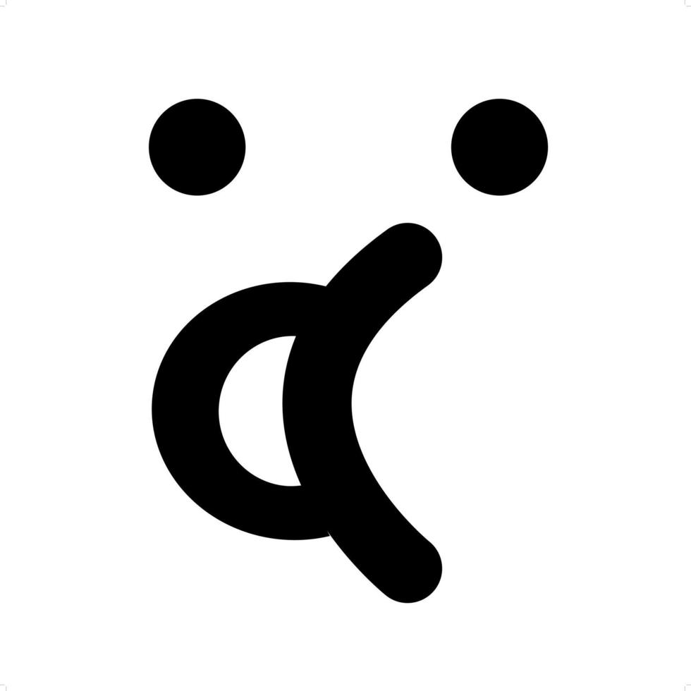 simple talking face icon vector