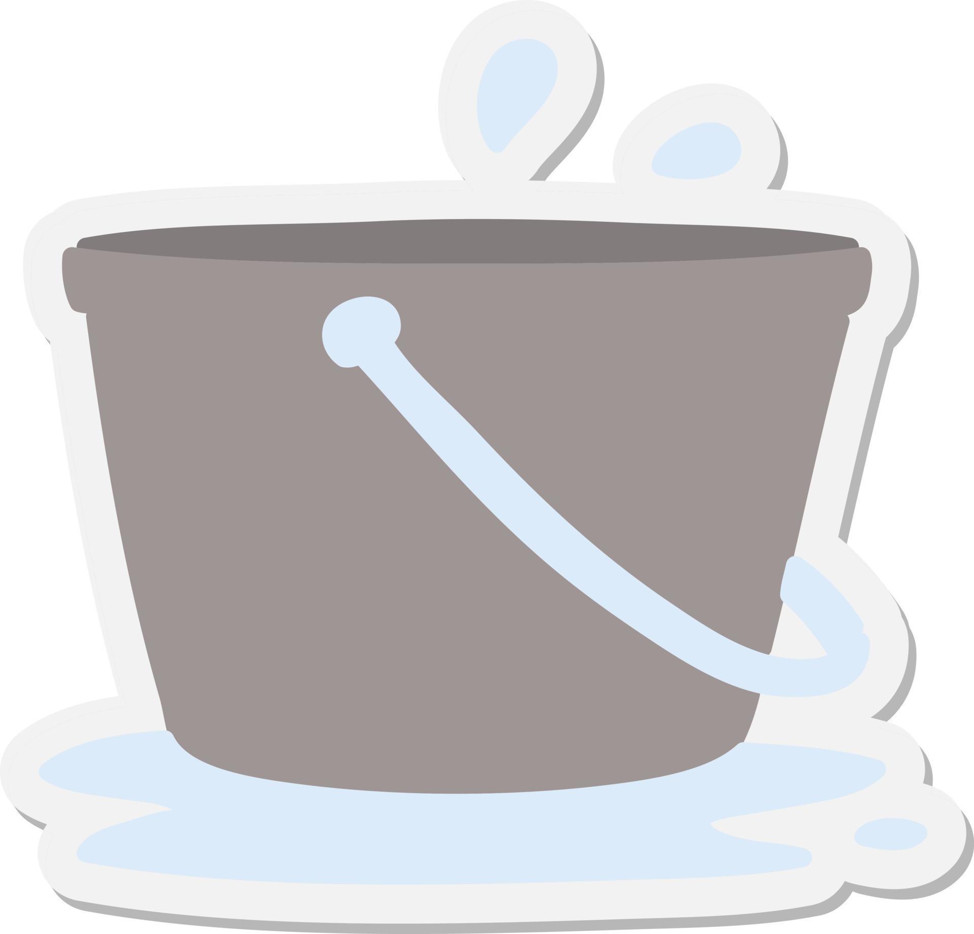 bucket of water sticker 11121843 Vector Art at Vecteezy