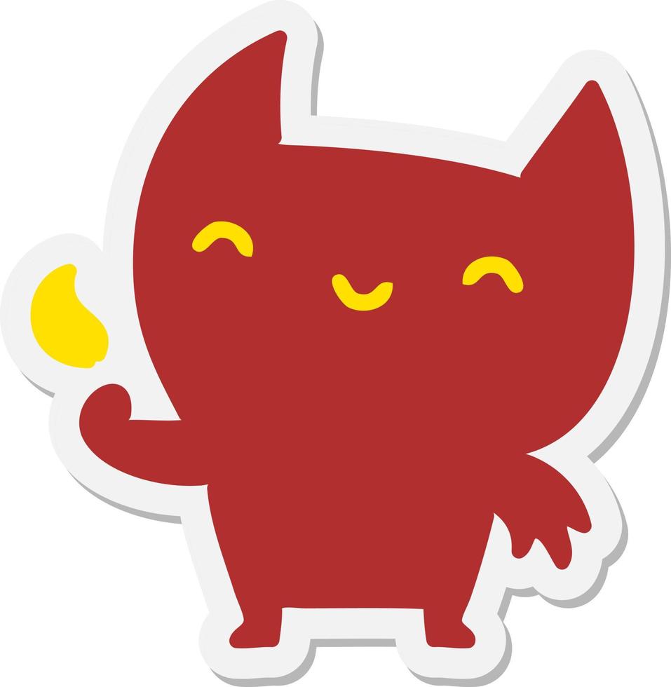 little devil sticker vector