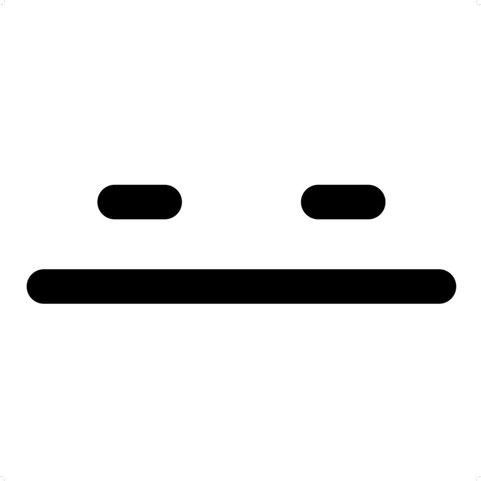 simple blank expression face icon vector