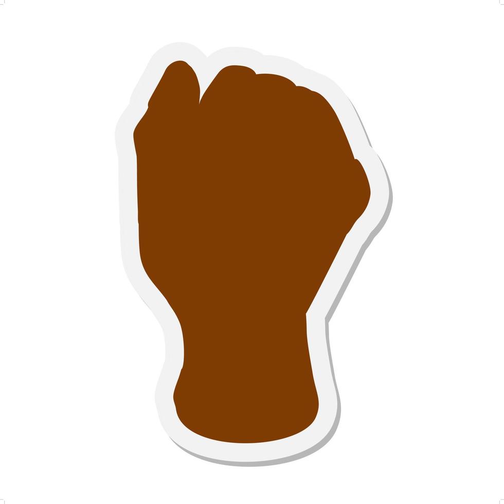 hand in fist sticker vector