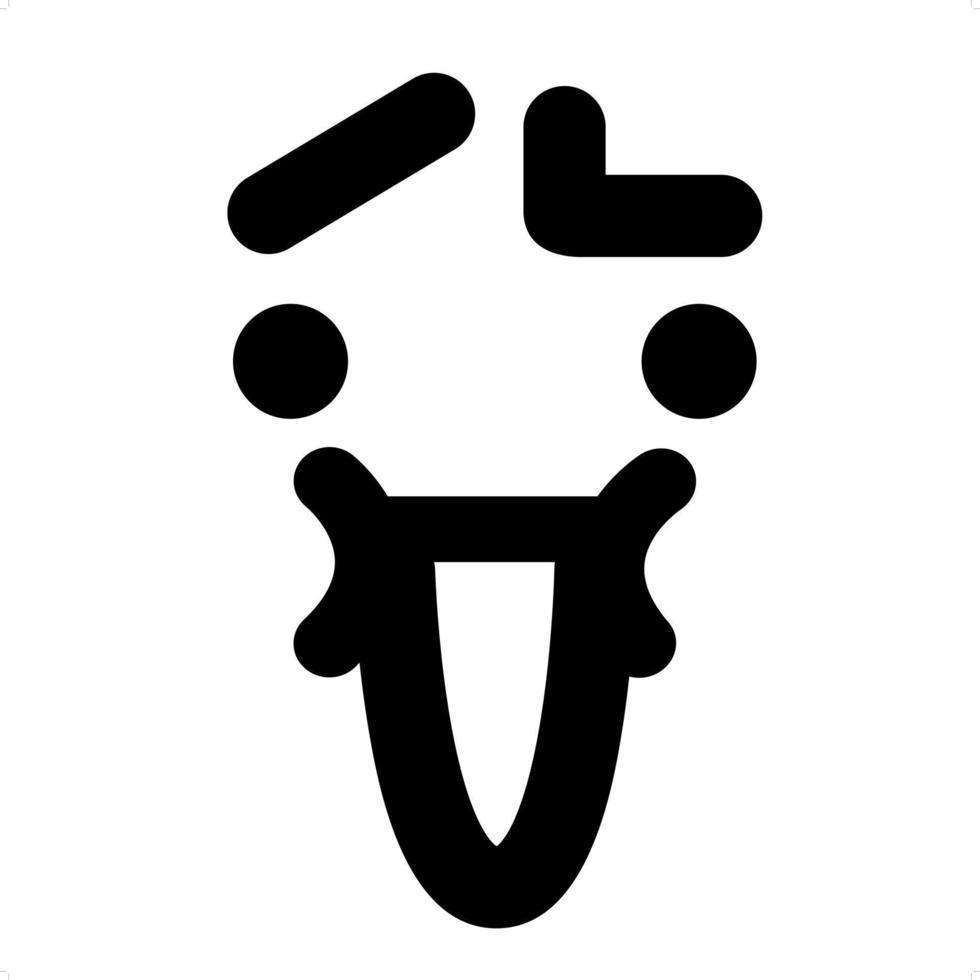 cute face with raised eyebrow face icon vector
