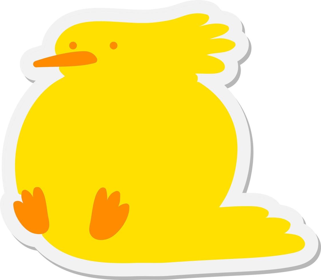 funny bird sticker vector