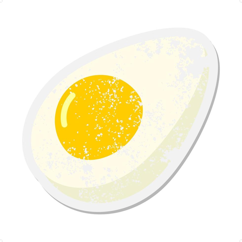 cooked egg grunge sticker vector