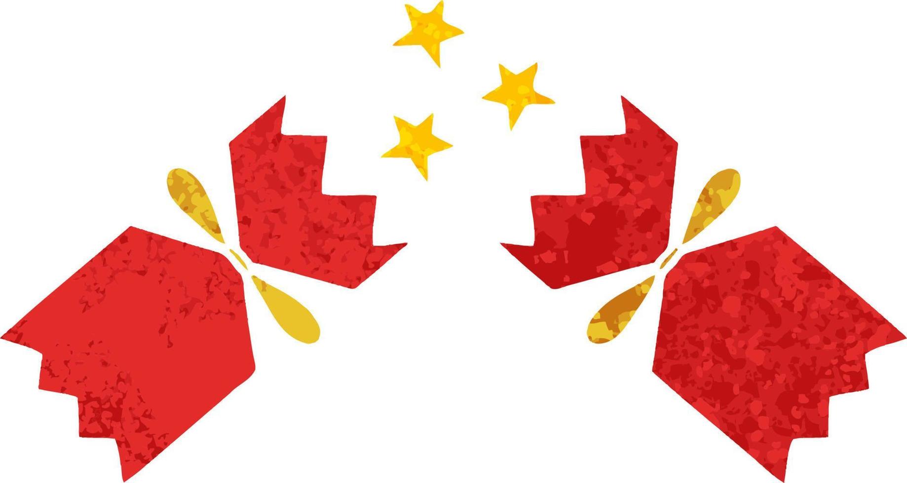 retro illustration style cartoon christmas cracker vector
