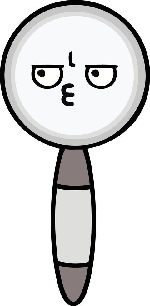 cute cartoon magnifying glass vector