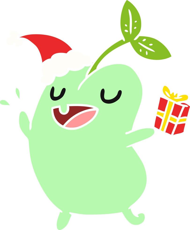 christmas cartoon of kawaii seed vector