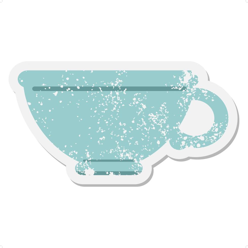 coffee cup grunge sticker vector