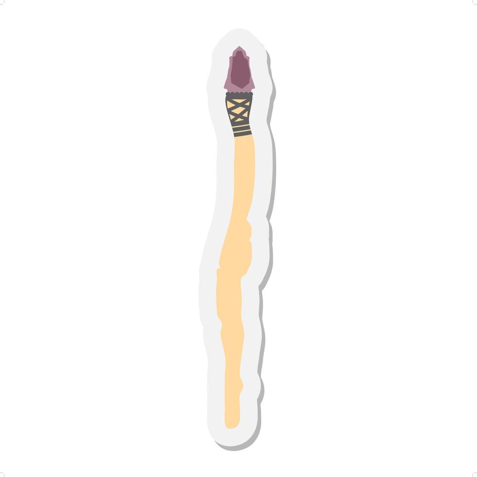 magic wand with gemstone sticker vector
