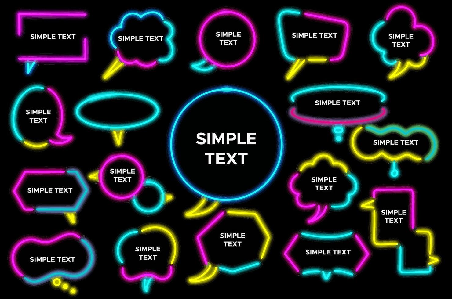 Simple speech bubble and pop 04 pop editable line width speech bubble, balloon, frame, frame, illustration vector