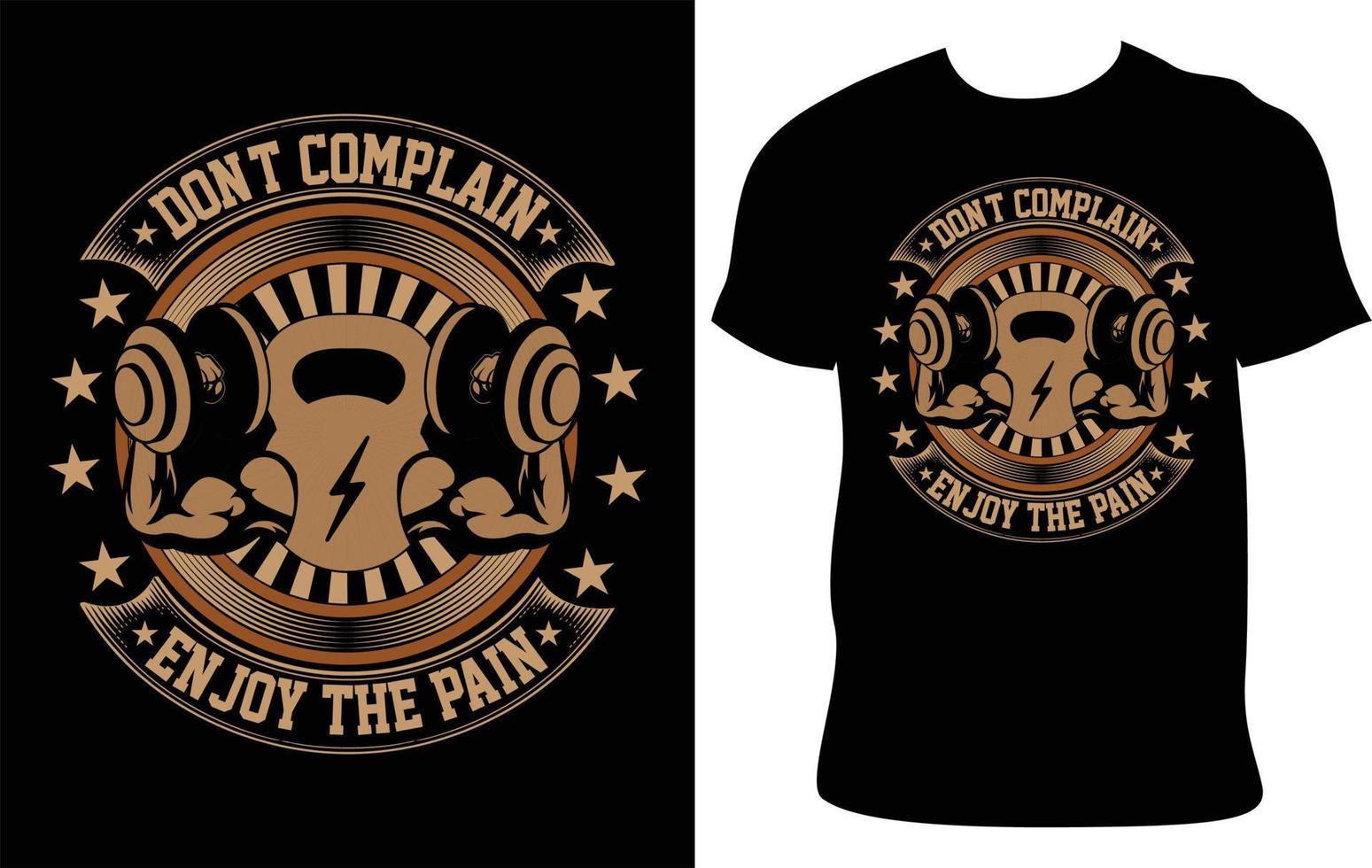 Don't Complain Enjoy The Pain. Fitness Inspirational quote. vector