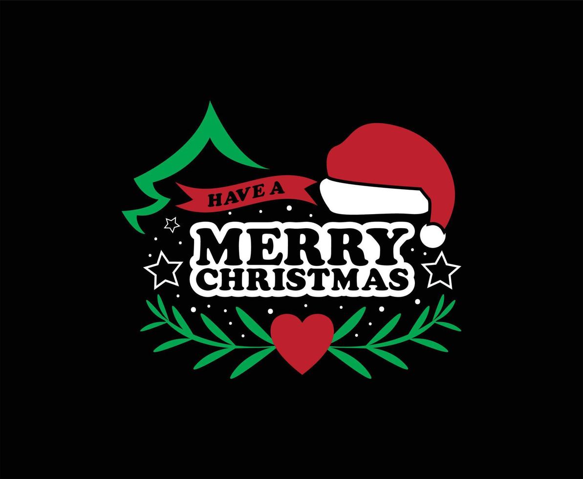 Merry Christmas Vector T-shirt Design