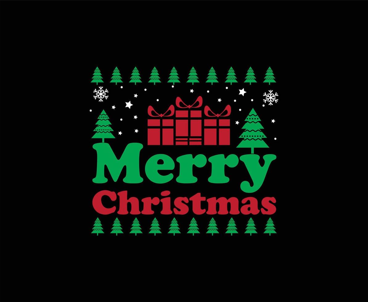 Merry Christmas Vector T-shirt Design