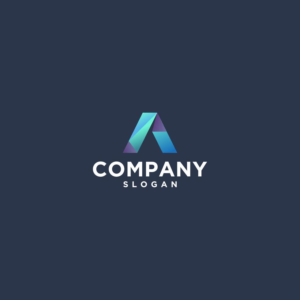 Letter A Simple logo concept design 1 vector