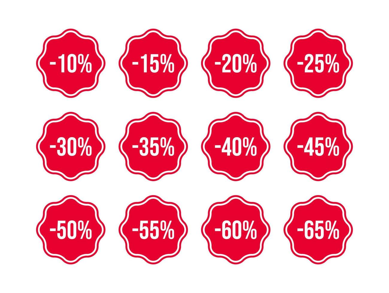 Sale discount icon vector design. red circle discount