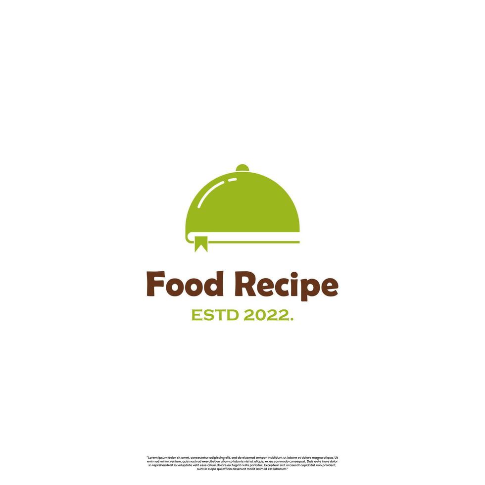 food recipe logo design modern concept vector