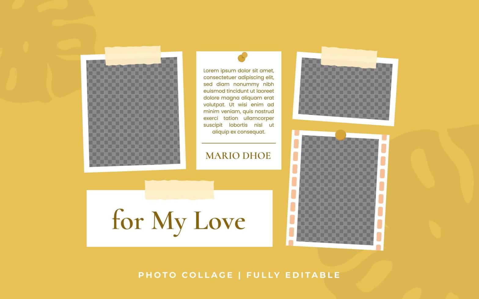 Couple moment photo frame mockup vector