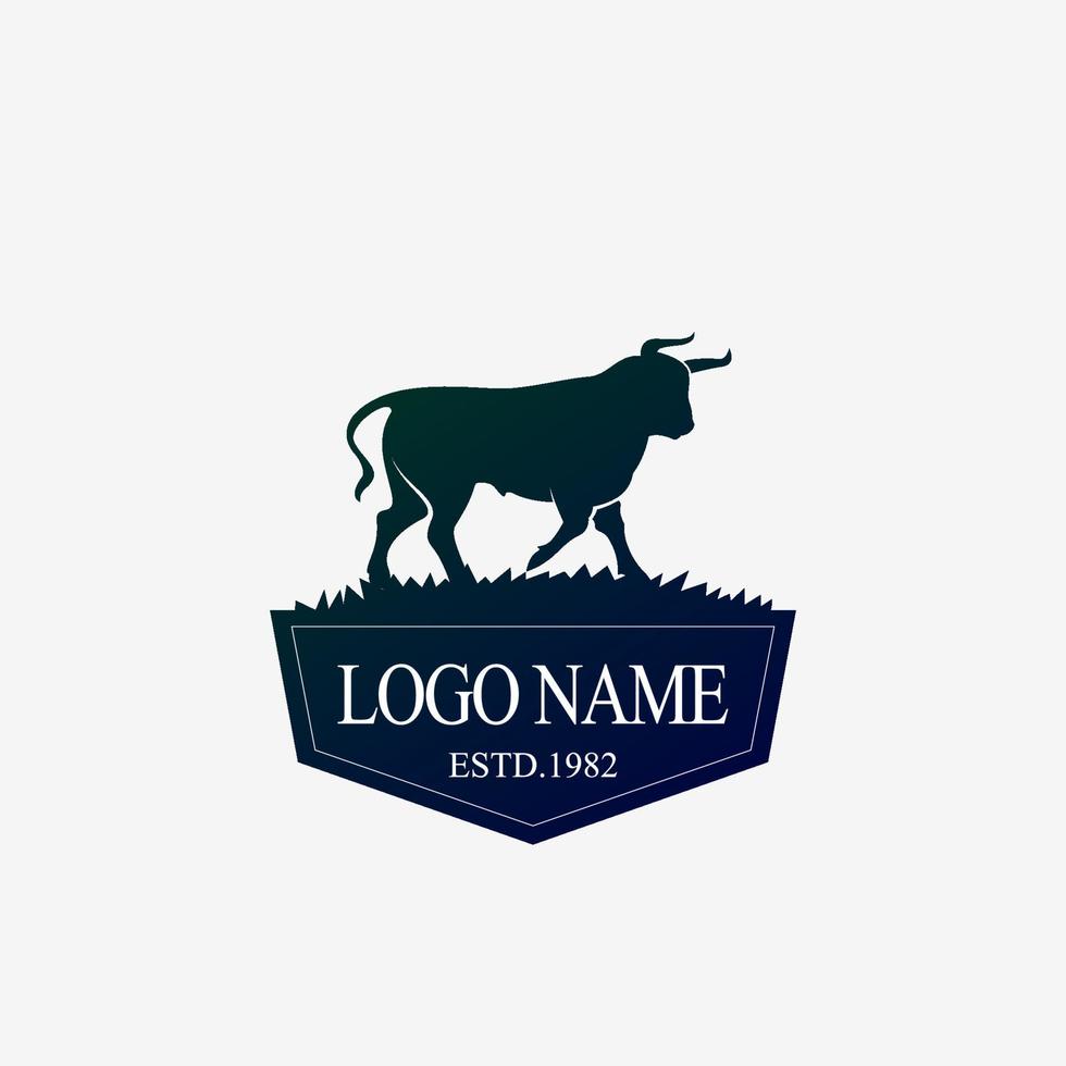 bull logo. luxury bull logo. Bull logo badge emblem sign isolated. bull. vector