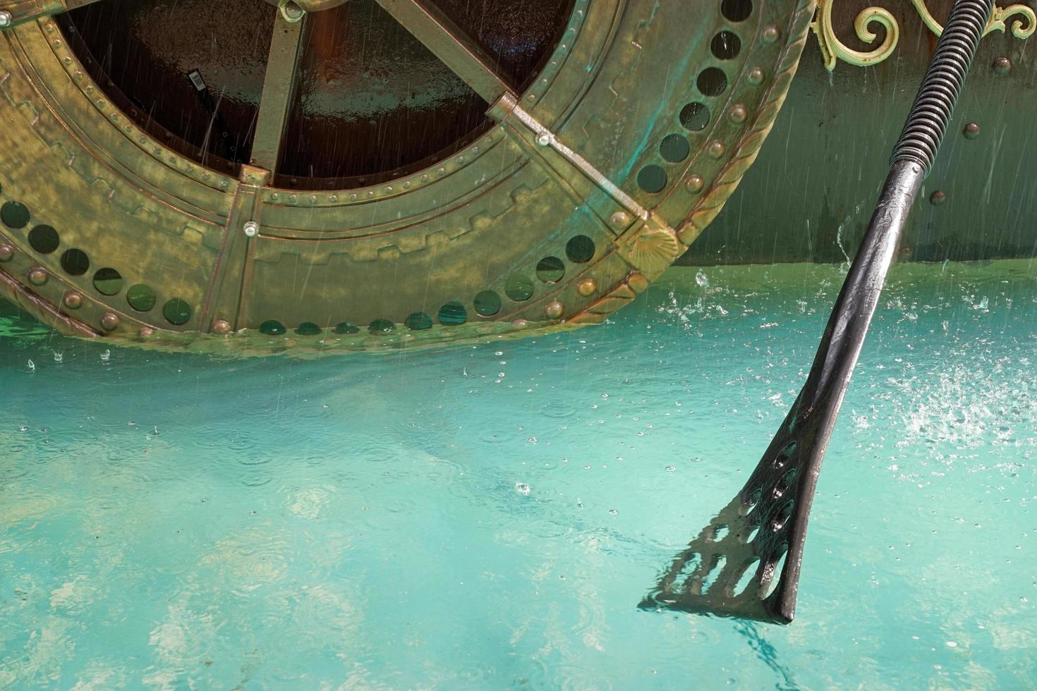 London, UK. Close-up of The Navigators sculpture by David Kemp photo