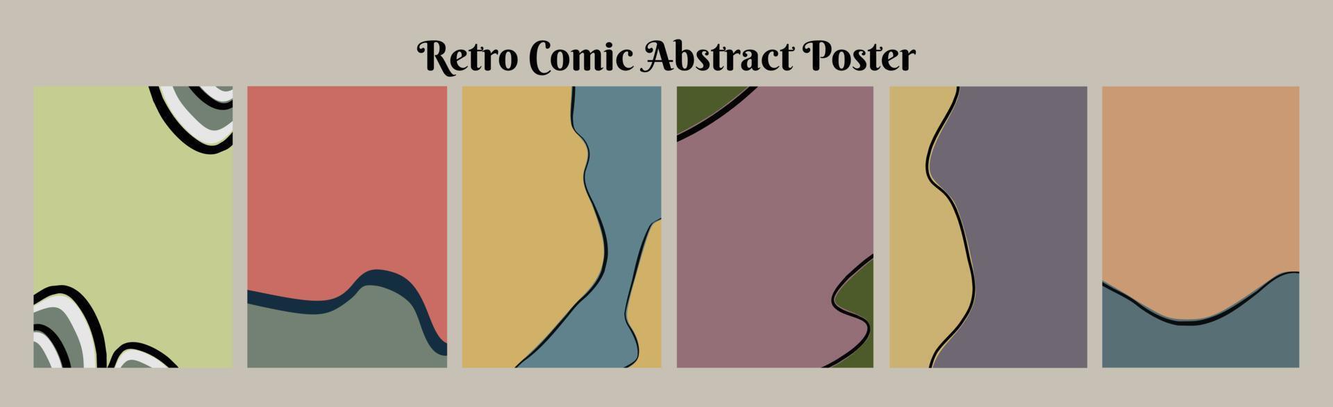 Retro Vintage Comic Abstract Poster Classic Pop Art Background. vector