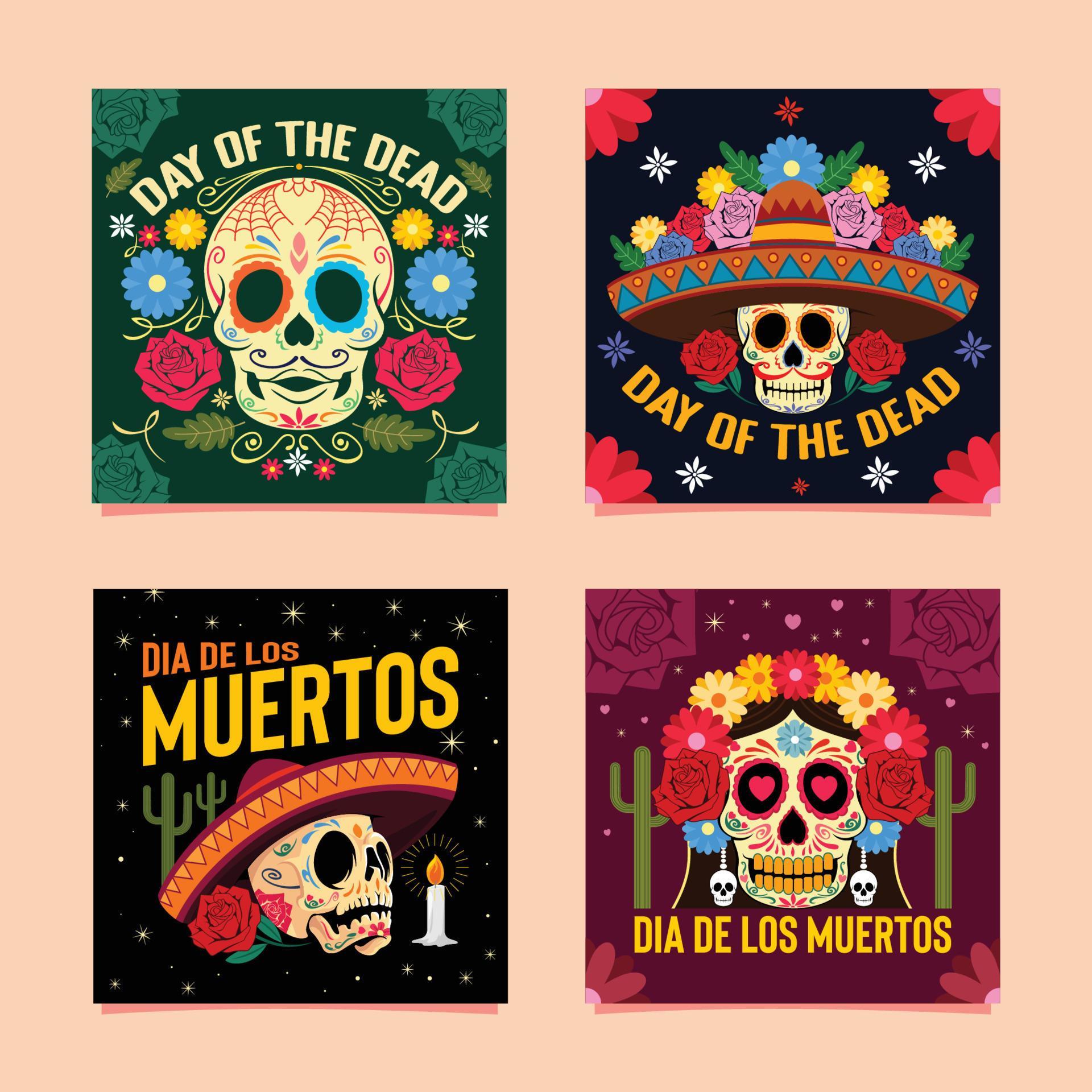Dead Sugar Skull Calavera Social Media Template 11123541 Vector Art at Dead Sugar Skull Calavera Social Media Template 11123541 Vector Art at