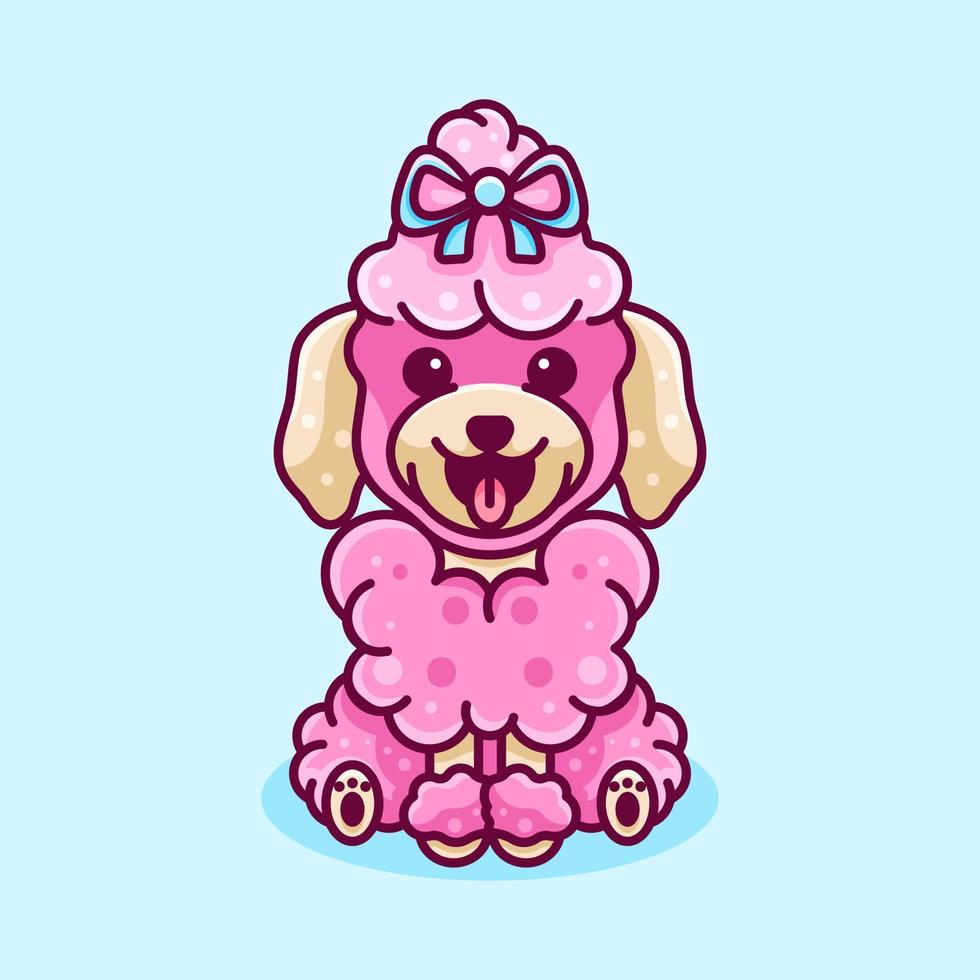 beauty poodle dog vector