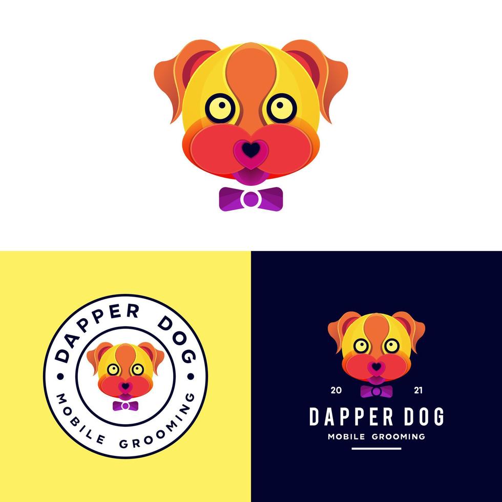 CUTE FRENCH BULLDOG LOGO vector