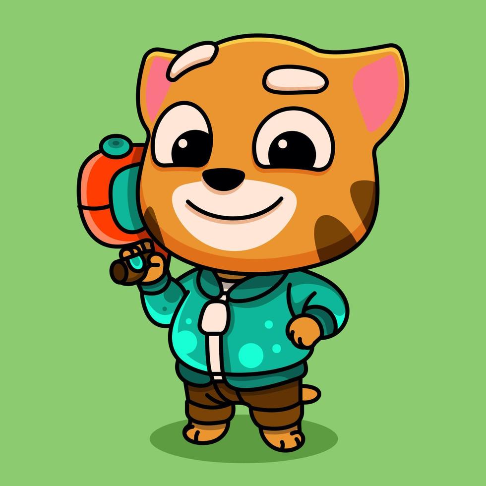 CUTE CAT SNIPER vector