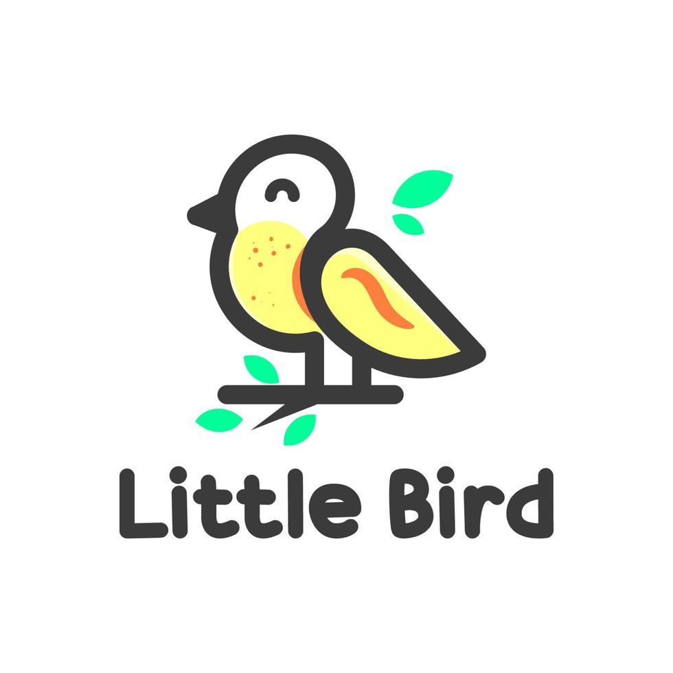 CUTE LITTLE BIRD LOGO vector
