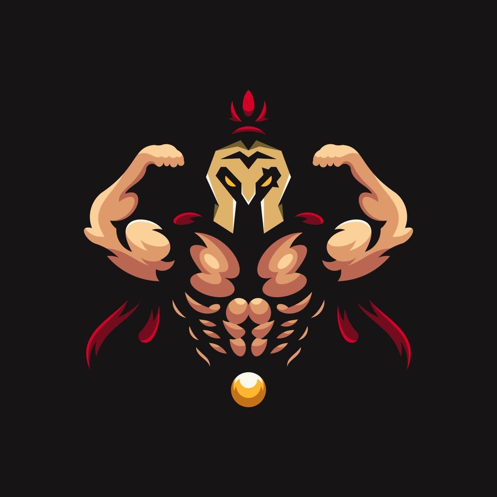 SUPER SPARTAN MASCOT LOGO vector