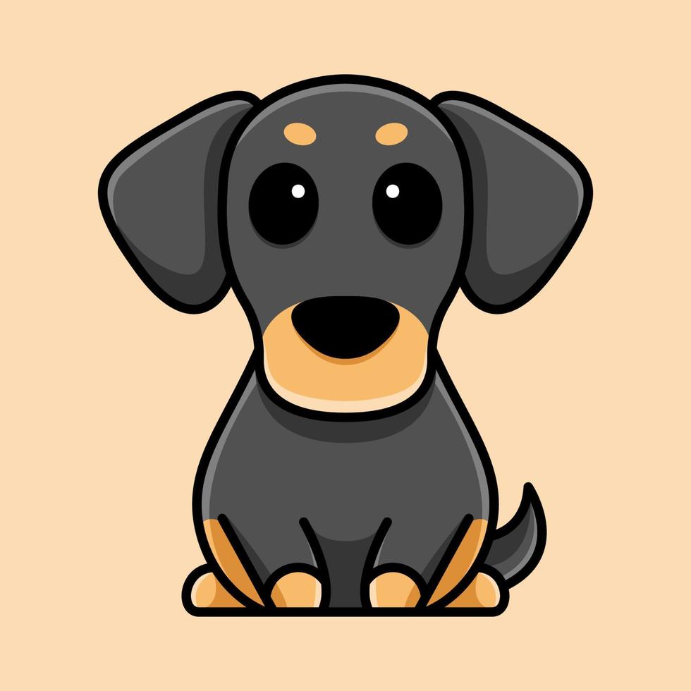 CUTE DACHSHUND DOG vector