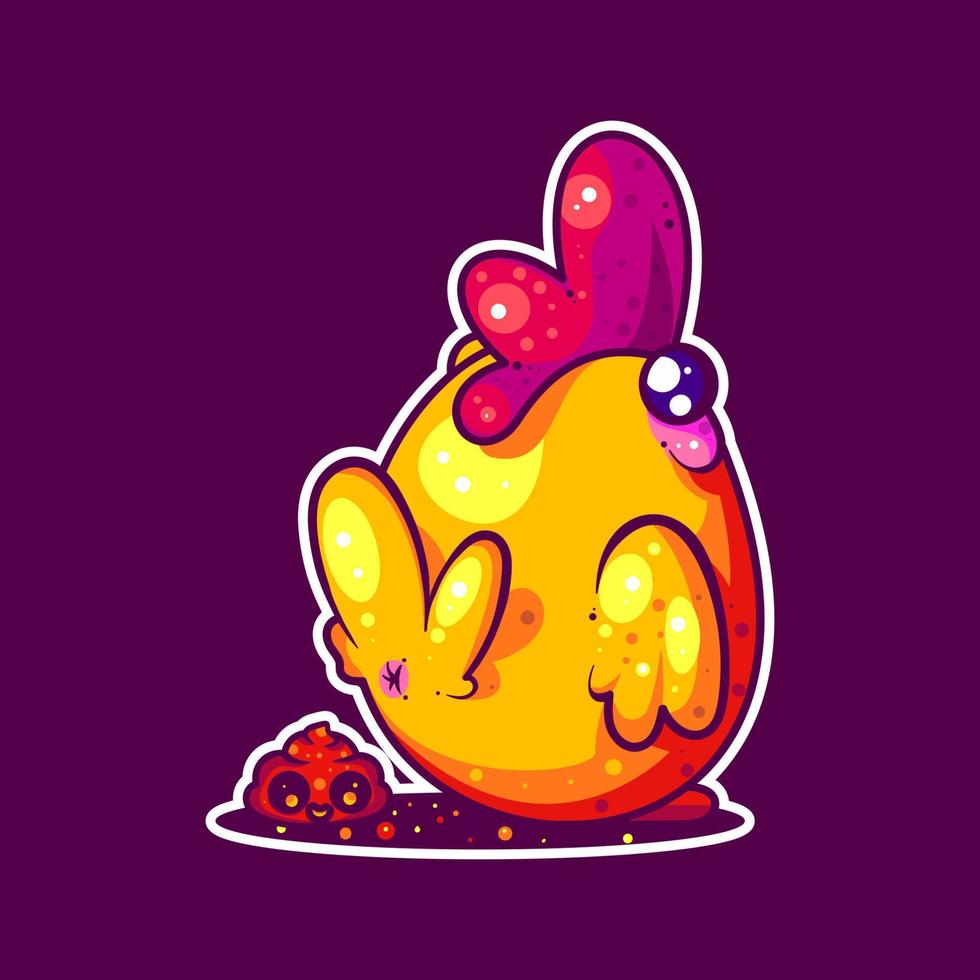 chicks poop for icon, sticker and illustration vector