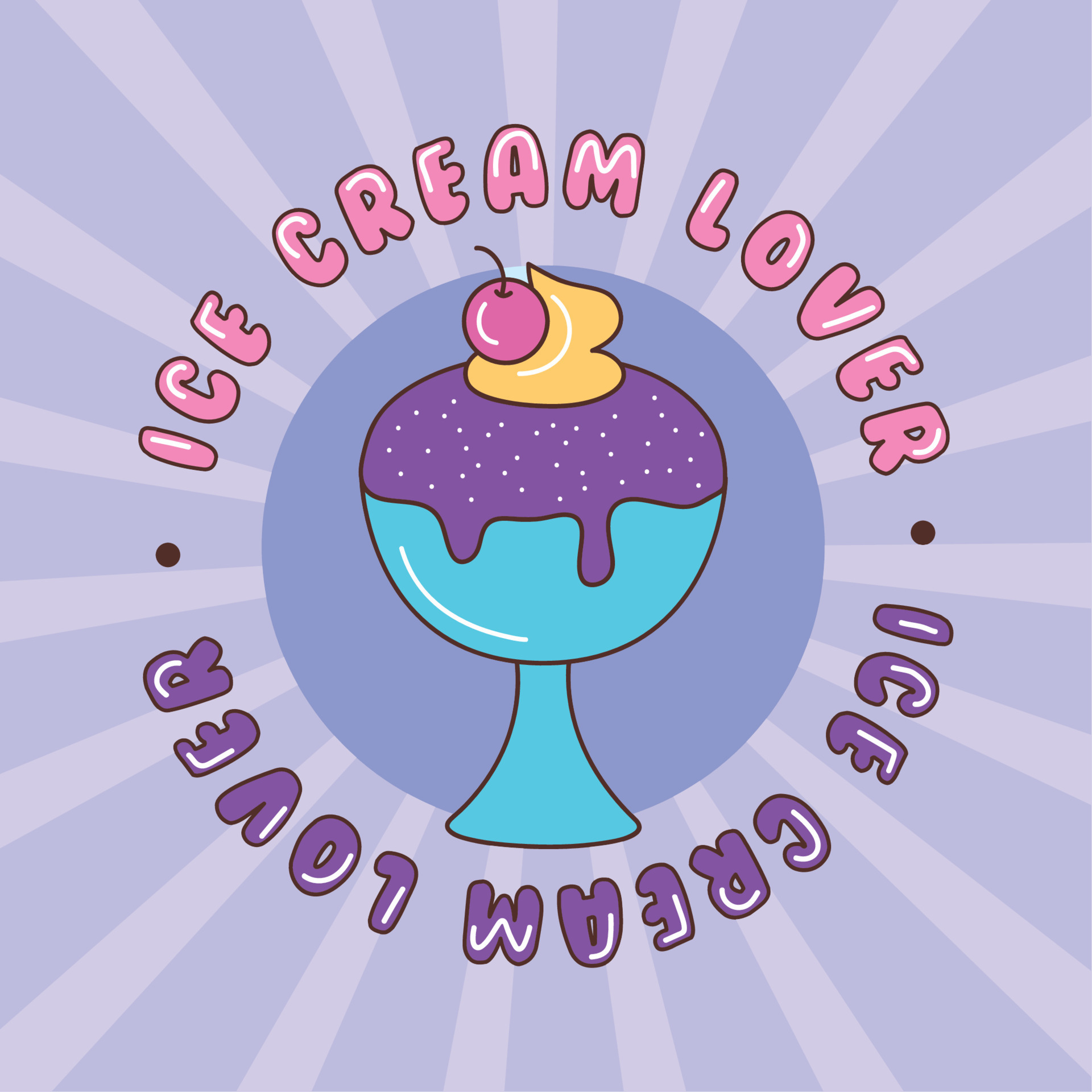 ice cream lover poster 11123802 Vector Art at Vecteezy