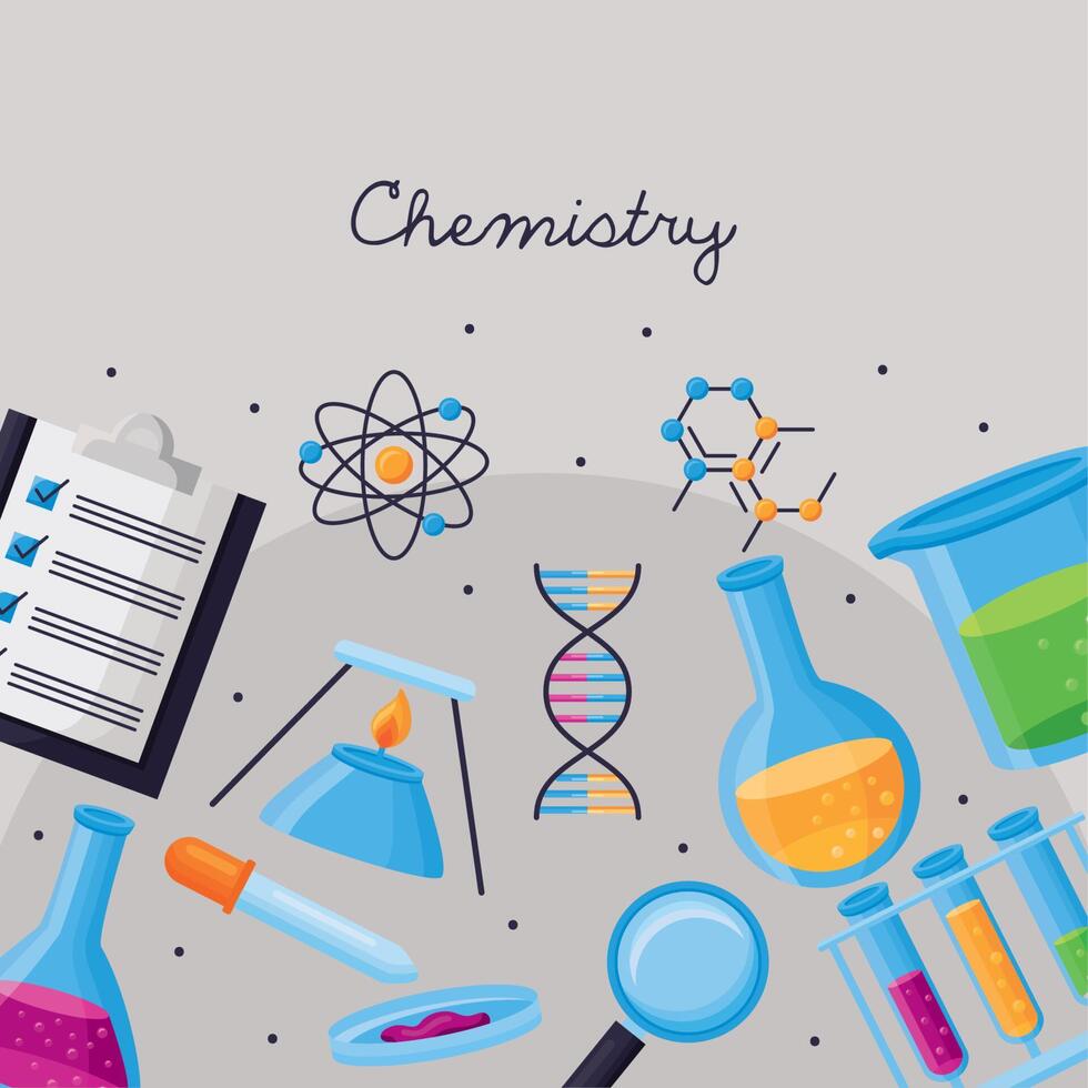 chemestry lab poster vector