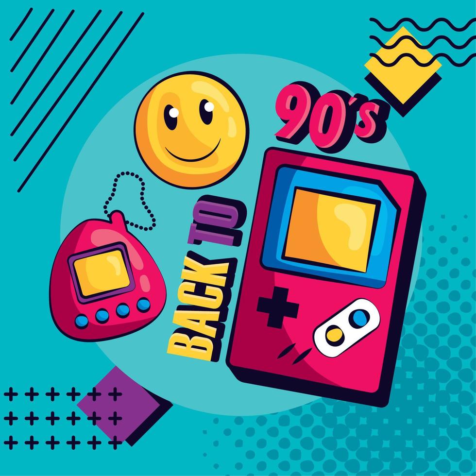 juegos de nostalgia de los 90 vector