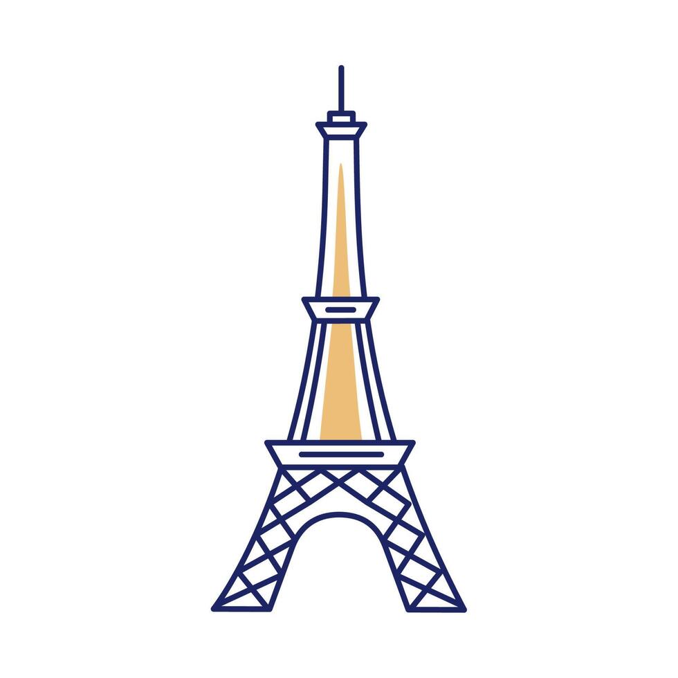 tower eiffel france vector