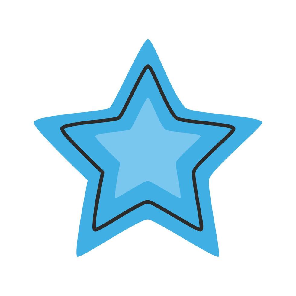 blue star silhouette vector