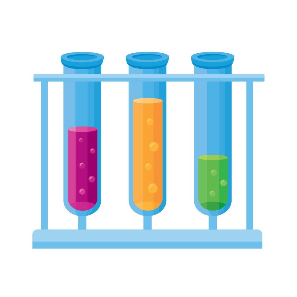 chemistry laboratory tubes test vector